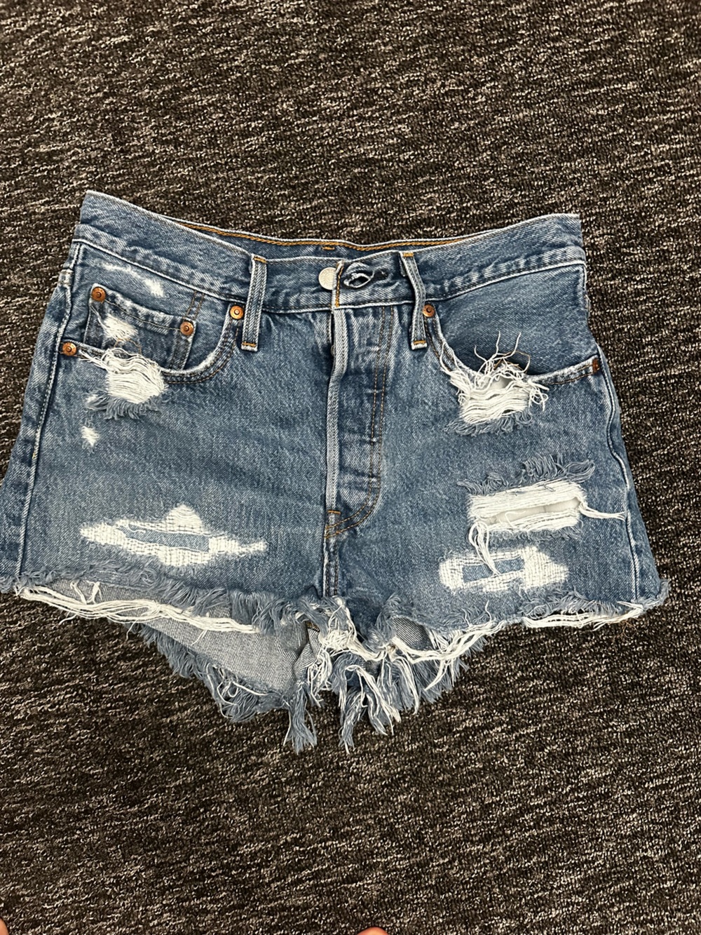 Levi’s Distressed Blue Denim Women's Shorts
